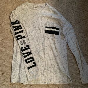 PINK Victoria’s Secret Black and White Long Sleeve Tee
